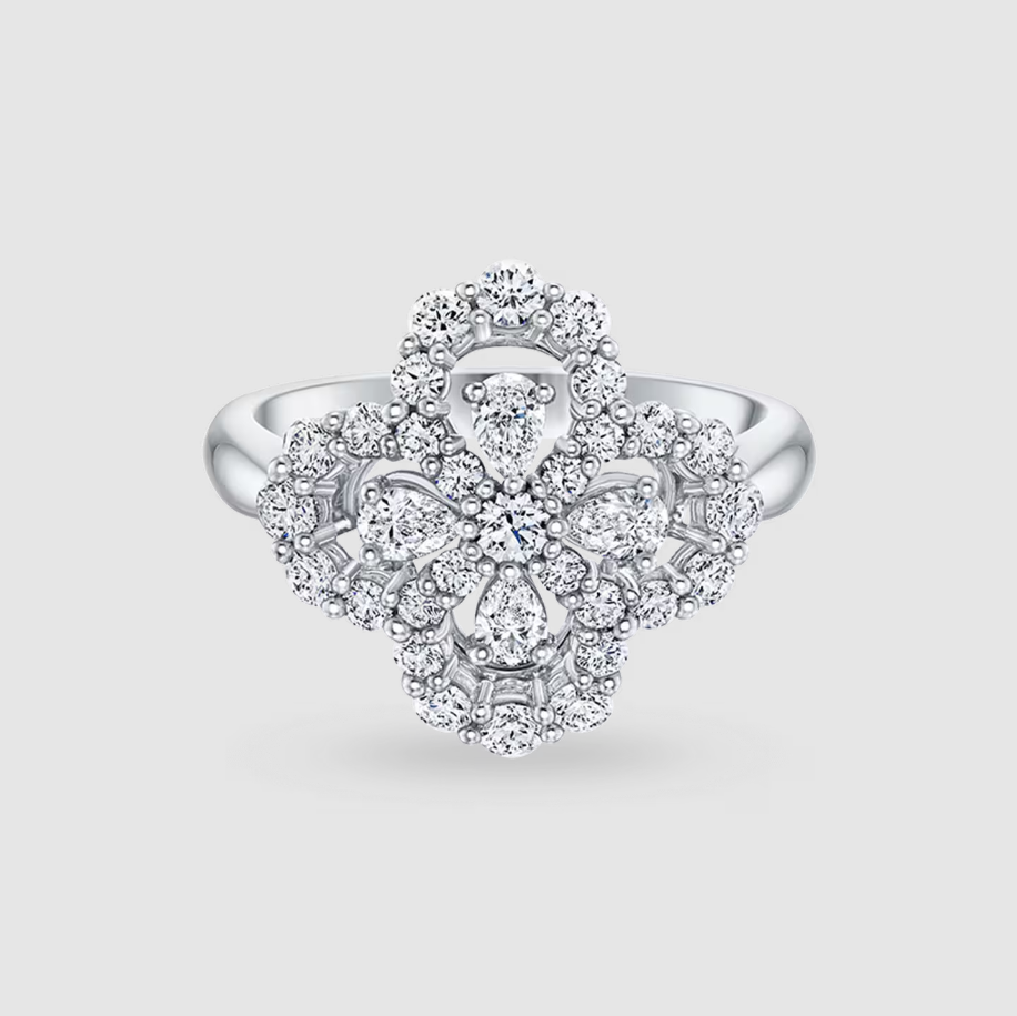 Diamond Loop Full Motif Diamond Ring